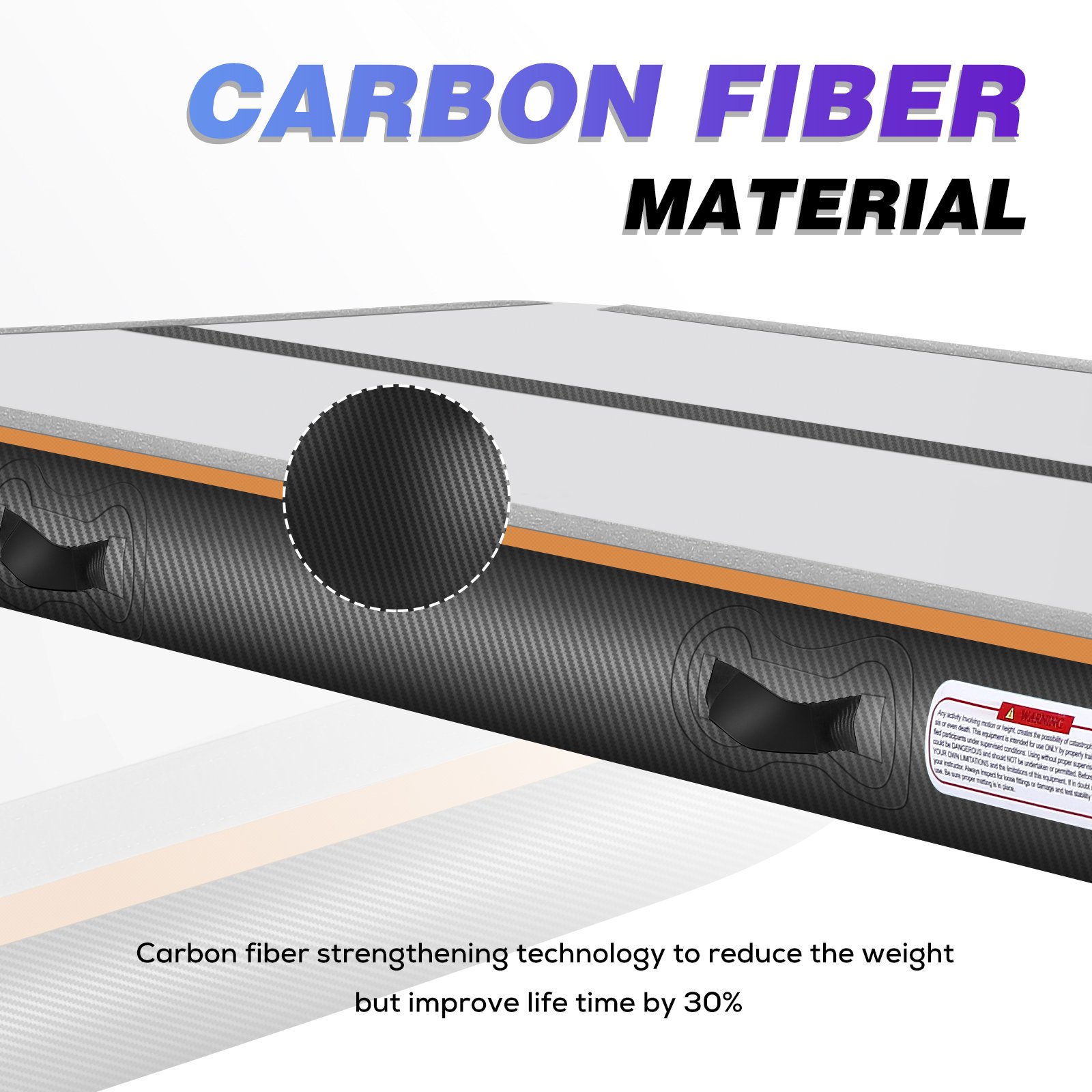 The carbon fiber material for Airtrack mat